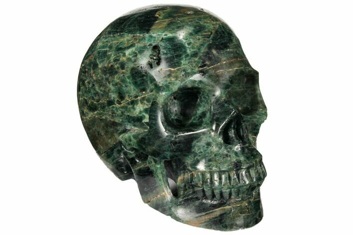 Polished, Bluish-Green Apatite Skull #111502
